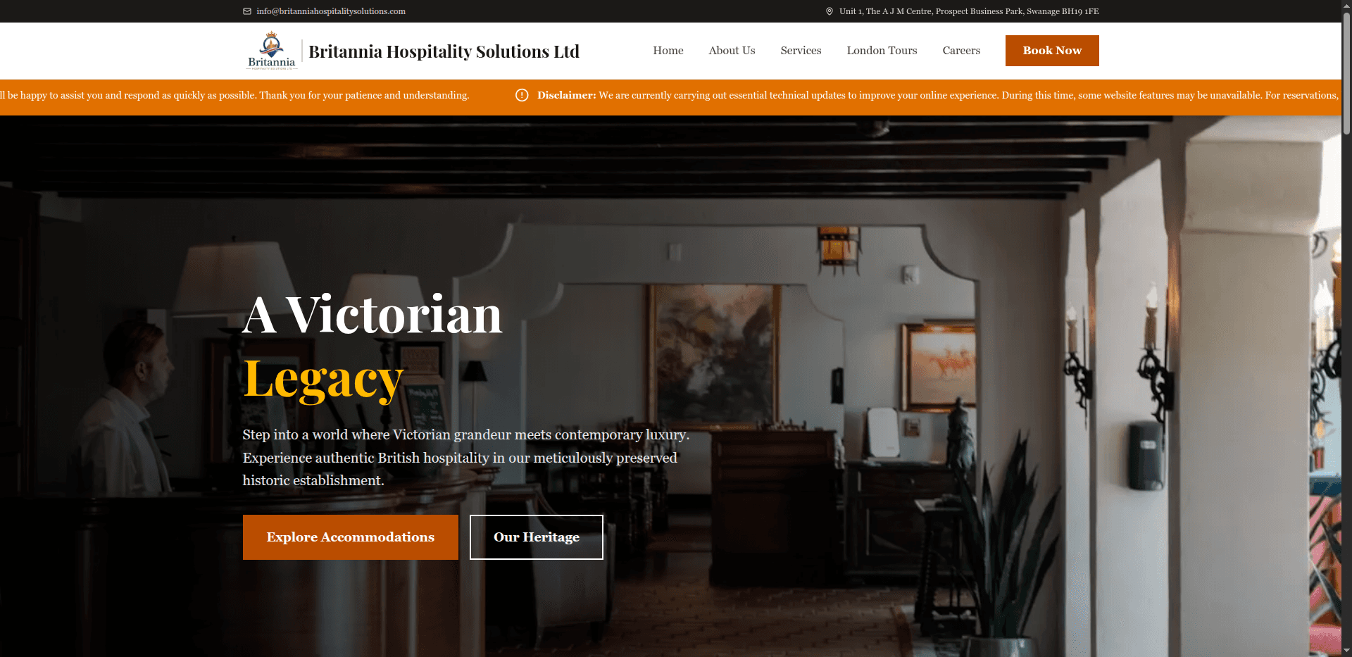 Britannia Stays Hotel screenshot